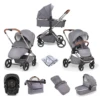 Mee-go Pure (Gemm) Travel System With Accessories - Pearl Grey 2 Mee-go Pure (Gemm) Travel System With Accessories - Pearl Grey -Best Baby Sale Store PureGemmHero Grey