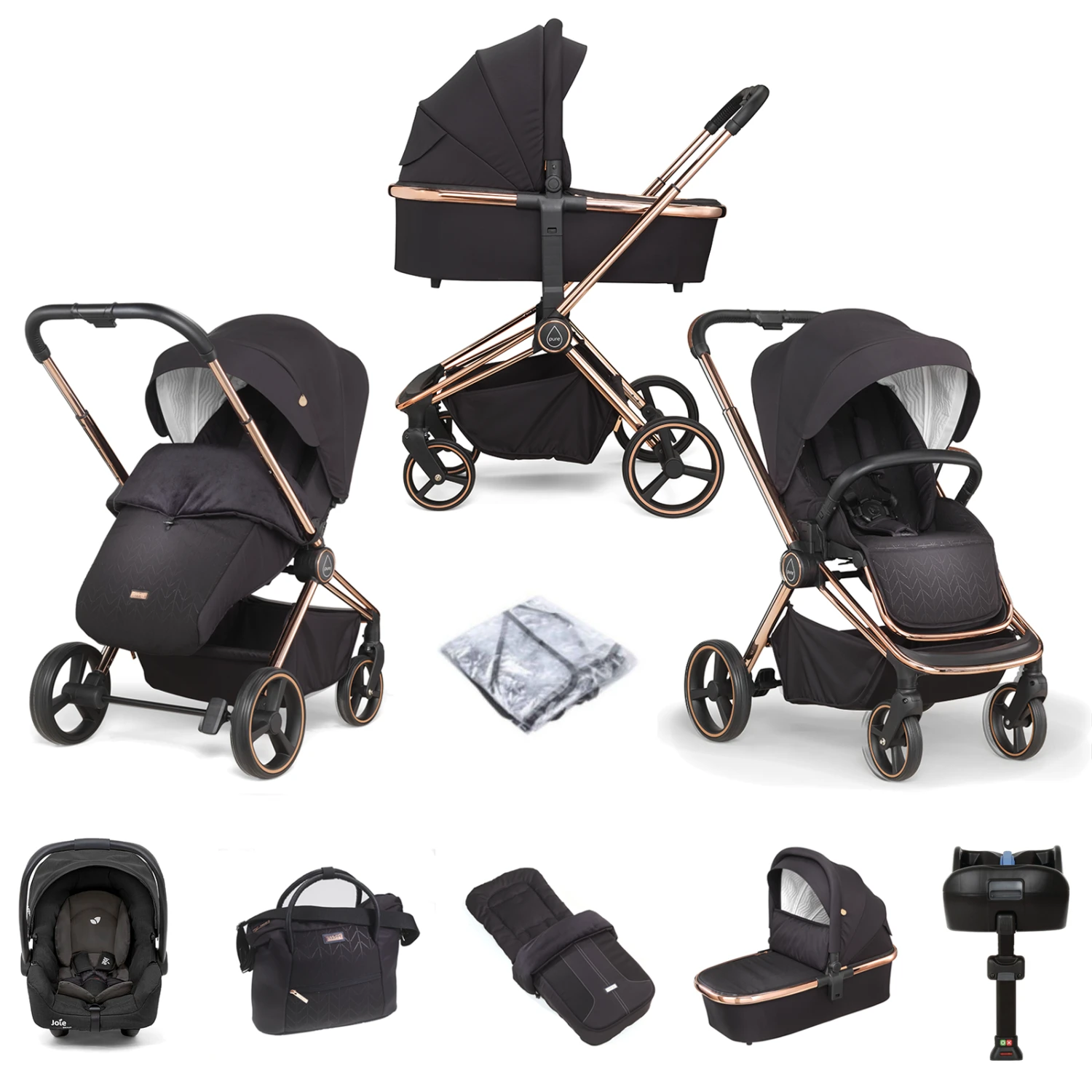 Mee-go Pure (Gemm) ISOFIX Base Travel System & Accessories - Dusty Rose 3 Mee-go Pure (Gemm) ISOFIX Base Travel System & Accessories - Dusty Rose