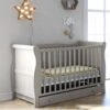Little Acorns Sleigh Cot Bed With Drawer - Grey -Best Baby Sale Store SleighCotGrey
