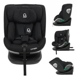 Puggle I-Size 40-150cm Safe Max Luxe Group 0+123 360° Rotate Car Seat - Storm Black