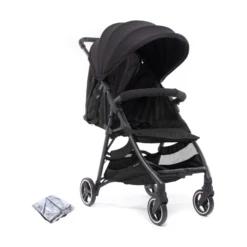 Baby Monsters Kuki Lightweight (5.2kg) Pushchair Stroller With Raincover - Black