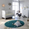 Puggle Alderley Sleigh Cot Bed 4 Piece Nursery Furniture Set With Mini Uno Essential Spring Cot Bed Mattress - White 140 X 70cm -Best Baby Sale Store Untitled 8 1