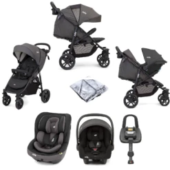 Joie Litetrax 4 Wheel (i-Snug 2 & I-Venture) Travel System & ISOFIX Base - Coal