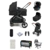 Puggle Monaco XT 2in1 Pram Pushchair Everything You Need Travel System Bundle - Black -Best Baby Sale Store VP47968