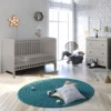 Puggle Henbury Cot Bed 4 Piece Nursery Furniture Set With Mini Uno Eco Fibre Cot Bed Mattress - Classic Grey -Best Baby Sale Store VP48275mainimage