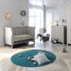 Puggle Alderley Sleigh Cot Bed 4 Piece Nursery Furniture Set With Mini Uno Eco Fibre Cot Bed Mattress - Classic Grey -Best Baby Sale Store VP48326mainimage