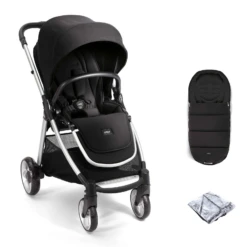 Mamas & Papas Flip XT2 Pushchair With Footmuff & Raincover - Black