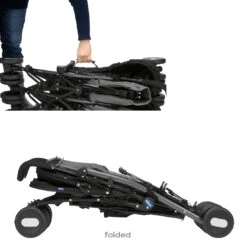 Chicco Echo Twin Stroller - Coal -Best Baby Sale Store chiccoechotwinpushchair coal folded