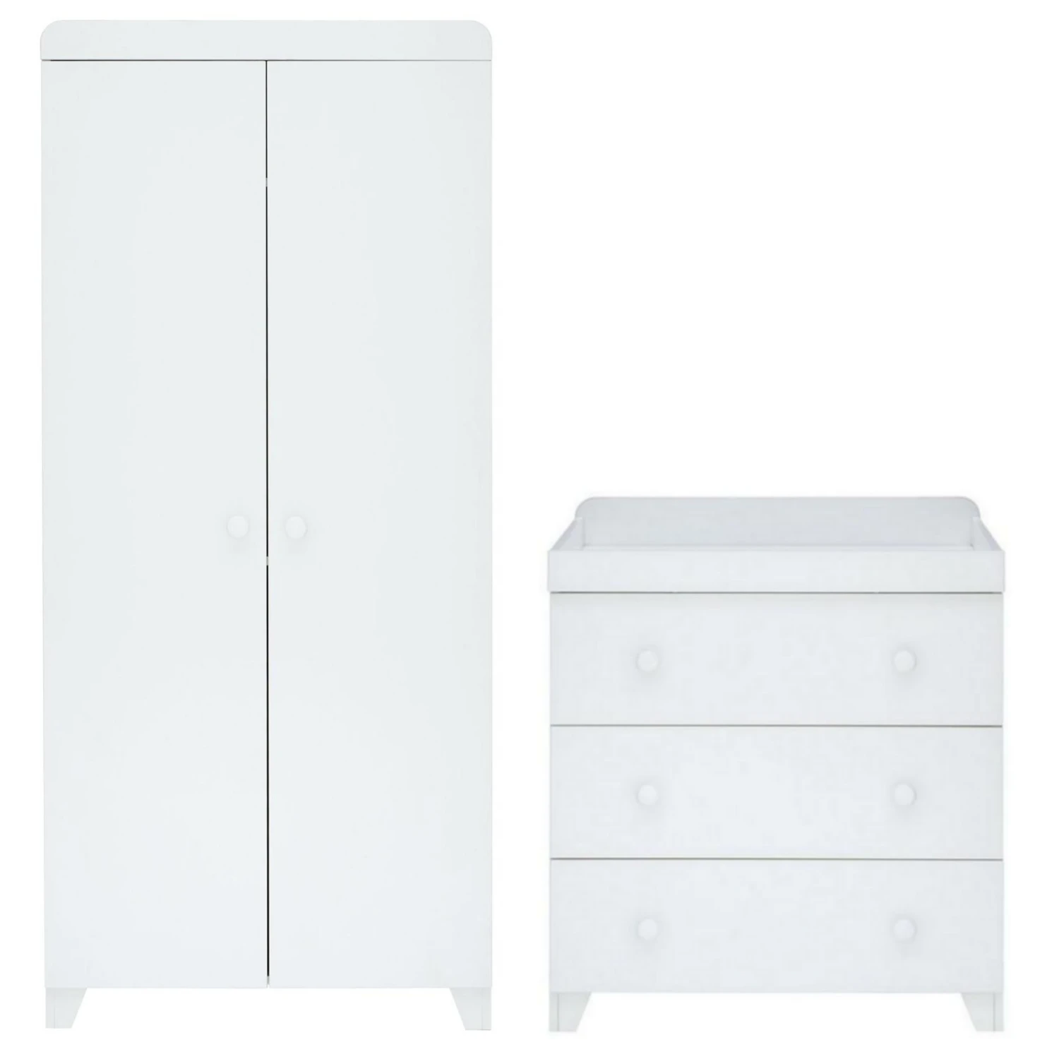Little Acorns Classic Milano Wardrobe & Dresser - White 3 Little Acorns Classic Milano Wardrobe & Dresser - White