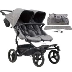 Mountain Buggy Duet Luxury Twin (i-Snug 2) Travel System With Carrycot - Herringbone -Best Baby Sale Store duetlux