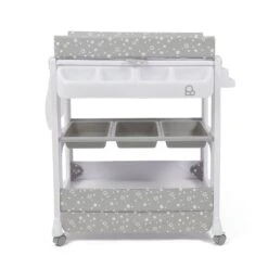 Puggle Duckling 3in1 Bath & Changing Unit - Grey Scattered Stars