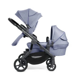 ICandy Orange 3 Twin With Cloud Z2 Car Seat (x2) Complete 22 Piece Travel System Bundle - Mist Blue Marl Phantom -Best Baby Sale Store iCandyOrangeMistBlueProfileDoubleSUELVCCPF