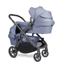 ICandy Orange 3 Twin With I-Snug 2 Car Seat (x2) Complete 22 Piece Travel System Bundle - Mist Blue Marl Phantom -Best Baby Sale Store iCandyOrangeMistBlueTwin34CCWFCCELVPF 2