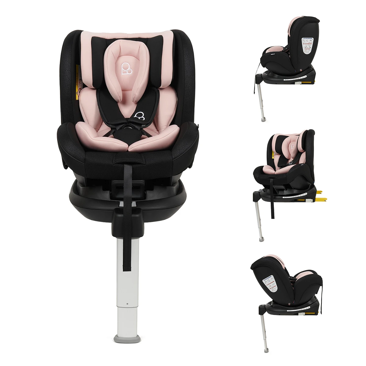 Puggle Safe Fit Luxe 360° Rotate ISOFIX Group 0+123 Car Seat - Blush Pink 3 Puggle Safe Fit Luxe 360° Rotate ISOFIX Group 0+123 Car Seat - Blush Pink