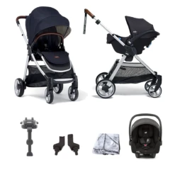 Mamas & Papas Flip XT2 (i-Snug 2 Car Seat) Travel System With ISOFIX Base - Navy