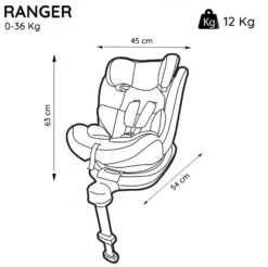 Nania Ranger Group 0+/1/2/3 360 Rotate ISOFIX Car Seat - Black 13 Nania Ranger Group 0+/1/2/3 360 Rotate ISOFIX Car Seat - Black -Best Baby Sale Store ranger dimensions