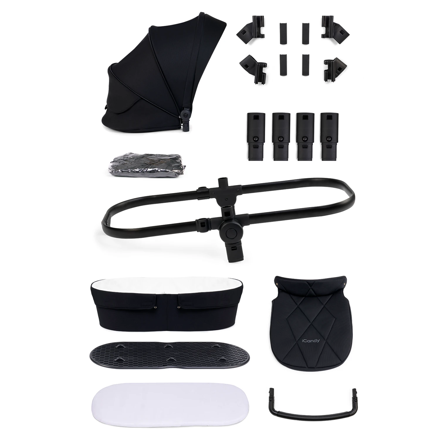 ICandy Orange 3 Twin With I-Snug 2 Car Seat (x2) Complete 22 Piece Travel System Summer Bundle - Crush Black 4 ICandy Orange 3 Twin With I-Snug 2 Car Seat (x2) Complete 22 Piece Travel System Summer Bundle - Crush Black - Image 2