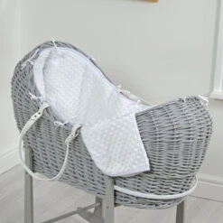 4baby Wicker Sleep Pod Dressings - White Dimple